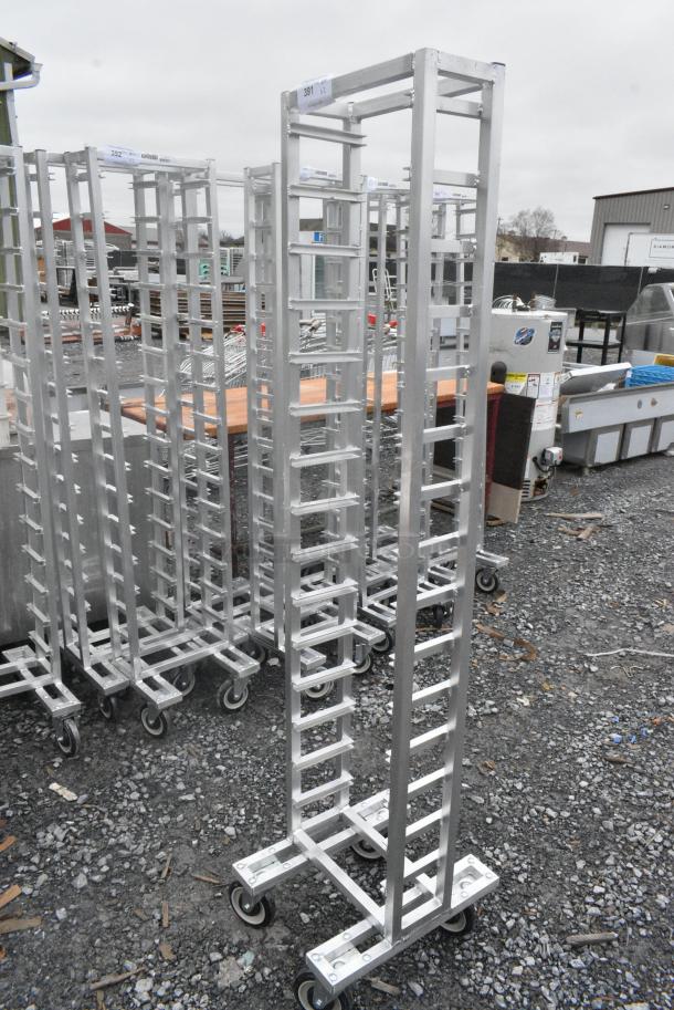 2 BRAND NEW SCRATCH AND DENT! Channel LPNS-15 Metal 15 Pan End Load Lo Profile Nesting Steam Table Pan Rack on Commercial Casters - Assembled. 2 Times Your Bid! - Image 4 of 6