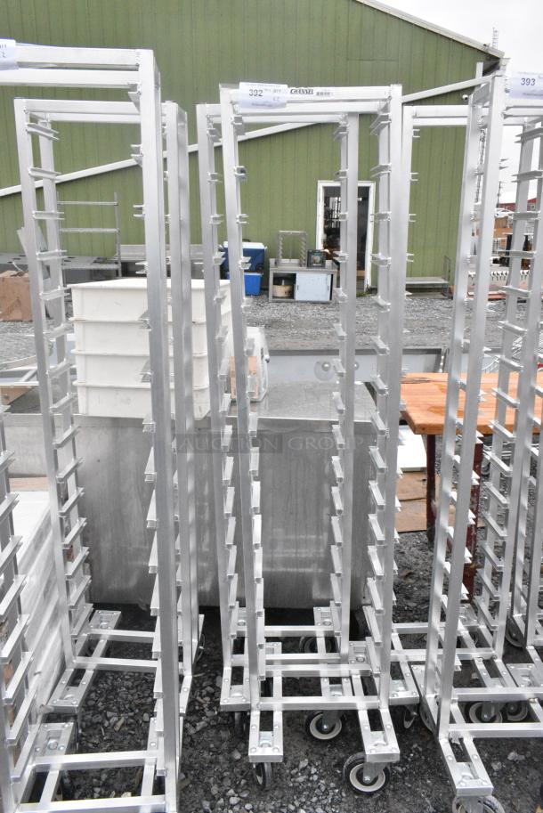 2 BRAND NEW SCRATCH AND DENT! Channel LPNS-15 Metal 15 Pan End Load Lo Profile Nesting Steam Table Pan Rack on Commercial Casters - Assembled. 2 Times Your Bid! - Image 1 of 6