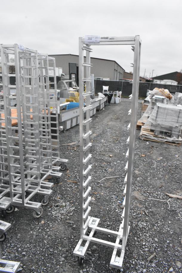 2 BRAND NEW SCRATCH AND DENT! Channel LPNS-15 Metal 15 Pan End Load Lo Profile Nesting Steam Table Pan Rack on Commercial Casters - Assembled. 2 Times Your Bid! - Image 2 of 6