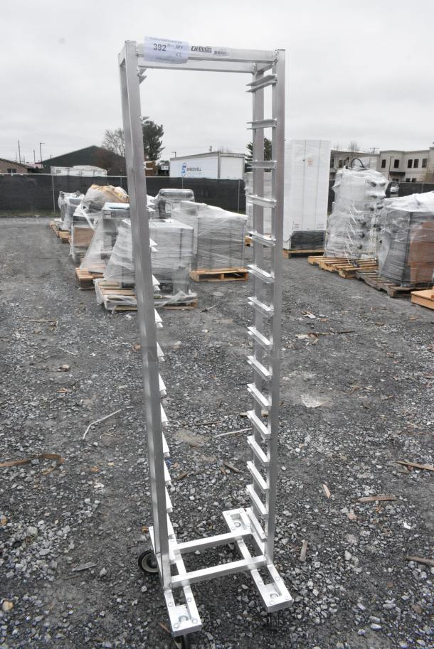 2 BRAND NEW SCRATCH AND DENT! Channel LPNS-15 Metal 15 Pan End Load Lo Profile Nesting Steam Table Pan Rack on Commercial Casters - Assembled. 2 Times Your Bid! - Image 4 of 6