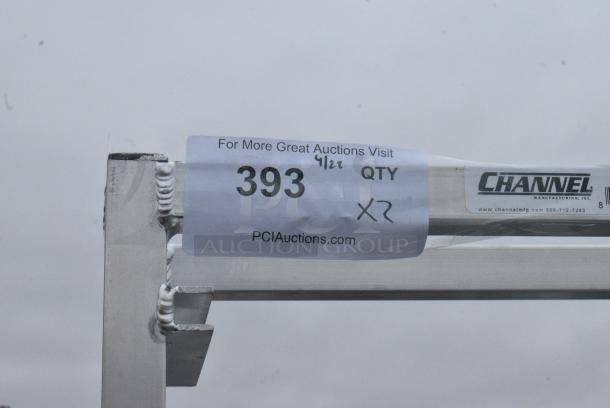 2 BRAND NEW SCRATCH AND DENT! Channel LPNS-15 Metal 15 Pan End Load Lo Profile Nesting Steam Table Pan Rack on Commercial Casters - Assembled. 2 Times Your Bid! - Image 2 of 7