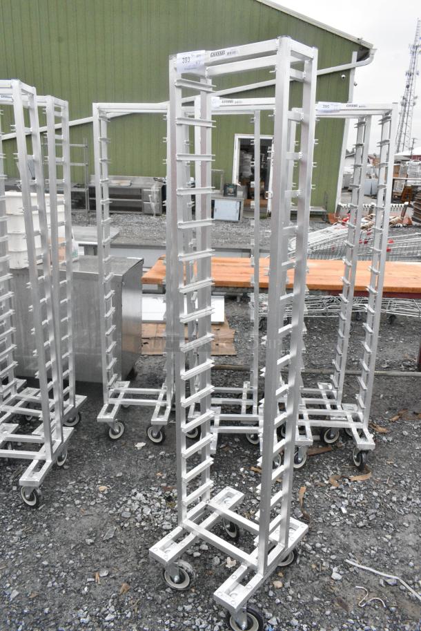 2 BRAND NEW SCRATCH AND DENT! Channel LPNS-15 Metal 15 Pan End Load Lo Profile Nesting Steam Table Pan Rack on Commercial Casters - Assembled. 2 Times Your Bid! - Image 5 of 7