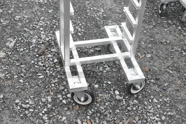 2 BRAND NEW SCRATCH AND DENT! Channel LPNS-15 Metal 15 Pan End Load Lo Profile Nesting Steam Table Pan Rack on Commercial Casters - Assembled. 2 Times Your Bid! - Image 5 of 6
