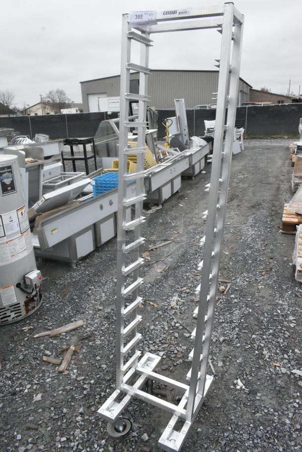 2 BRAND NEW SCRATCH AND DENT! Channel LPNS-15 Metal 15 Pan End Load Lo Profile Nesting Steam Table Pan Rack on Commercial Casters - Assembled. 2 Times Your Bid! - Image 2 of 6