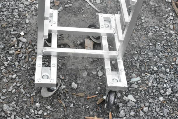 2 BRAND NEW SCRATCH AND DENT! Channel LPNS-15 Metal 15 Pan End Load Lo Profile Nesting Steam Table Pan Rack on Commercial Casters - Assembled. 2 Times Your Bid! - Image 5 of 6