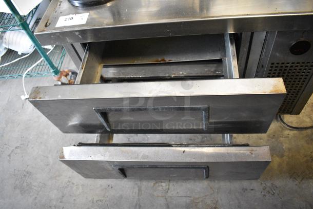 True TRCB-36 Stainless Steel Commercial 2 Drawer Chef Base on Commercial Casters. 115 Volts, 1 Phase. Tested and Working! - Image 6 of 8
