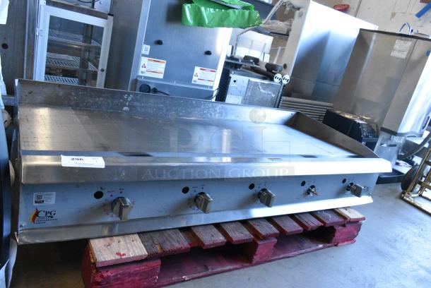 BRAND NEW SCRATCH AND DENT! 2024 Cooking Performance Group CPG 351GTCPG60NL Stainless Steel Commercial 60" Gas Countertop Griddle with Thermostatic Controls - 150,000 BTU - Image 9 of 9