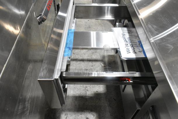 BRAND NEW SCRATCH AND DENT! 2024 Avantco 178CBE36HC Stainless Steel Commercial 2 Drawer Refrigerated Chef Base on Commercial Casters. 115 Volts, 1 Phase. Tested and Working! - Image 5 of 8