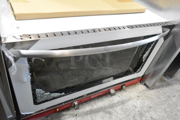 BRAND NEW SCRATCH AND DENT! Avantco 177CO46M Stainless Steel Commercial Countertop Electric Powered Full Size Convection Oven. See Pictures for Broken Glass Pane. 115 Volts, 1 Phase. Cannot Test Due To Plug Style - Image 1 of 9