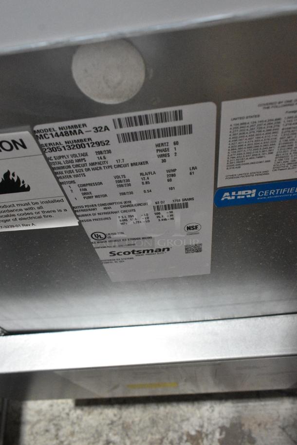 BRAND NEW SCRATCH AND DENT! 2023 Scotsman MC1448MA-32A Stainless Steel Commercial Prodigy Elite® Series 48" Air Cooled Medium Cube Ice Machine - 1553 lb., 208/230 Volts, 1 Phase. - Image 6 of 6
