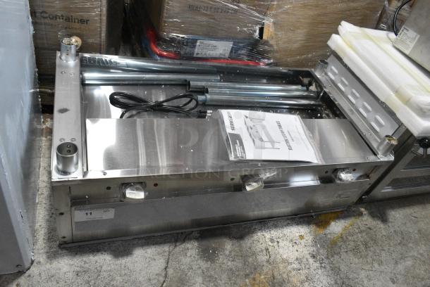 BRAND NEW SCRATCH AND DENT! 2024 ServIt 423EST3WO Stainless Steel Commercial Three Pan Open Well Electric Steam Table with Adjustable Undershelf. 120 Volts, 1 Phase. Tested and Working! - Image 5 of 9
