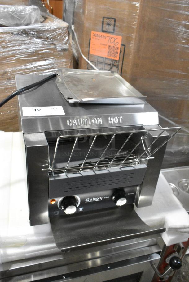 BRAND NEW SCRATCH AND DENT! Galaxy 177GCT10 Stainless Steel Commercial Countertop Conveyor Toaster with 3" Opening. 120 Volts, 1 Phase. Cannot Test Due To Plug Style - Image 2 of 9