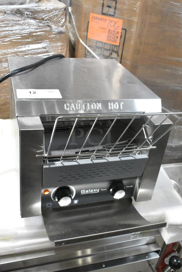 BRAND NEW SCRATCH AND DENT! Galaxy 177GCT10 Stainless Steel Commercial Countertop Conveyor Toaster with 3" Opening. 120 Volts, 1 Phase. Cannot Test Due To Plug Style - Image 4 of 9