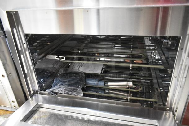 BRAND NEW SCRATCH AND DENT! Avantco 177DPO18DS Stainless Steel Commercial Double Deck Countertop Pizza/Bakery Oven. 240 Volts, 1 Phase. - Image 6 of 9