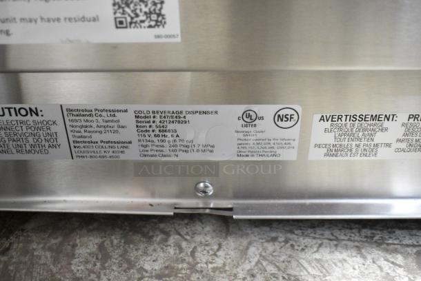 BRAND NEW SCRATCH AND DENT! Crathco E47/E49-4 Stainless Steel Commercial Countertop Refrigerated Beverage Machine Base. 115 Volts, 1 Phase. Tested and Working! - Image 6 of 6