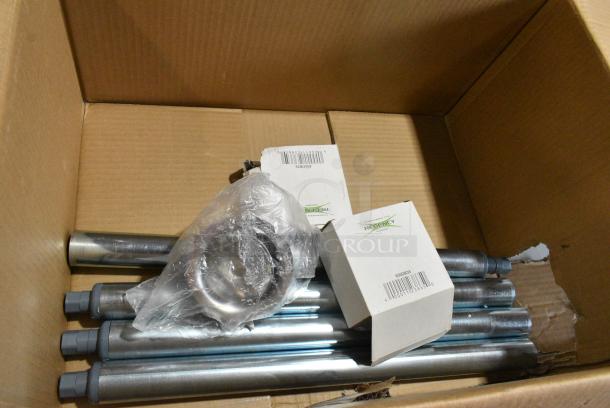 BRAND NEW SCRATCH AND DENT! Lot of 2 Regency 600DB35 3 1/2" Basket Drain with Strainer - 1 1/2" IPS and 4 Legs. - Image 1 of 5