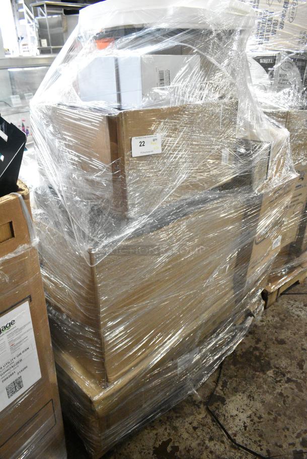 20 BRAND NEW SCRATCH AND DENT! Items Including Acopa Dishes, 1273-6  Tall Weave Basket, Libbey 15962 Optiva 10 oz. Customizable Stackable Rocks / Old Fashioned Glass - 12/Case, 394MGR1RD Noble Products Red Magnetic Single Box Disposable Glove Dispenser. 20 Times Your Bid! - Image 1 of 9