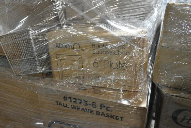 20 BRAND NEW SCRATCH AND DENT! Items Including Acopa Dishes, 1273-6  Tall Weave Basket, Libbey 15962 Optiva 10 oz. Customizable Stackable Rocks / Old Fashioned Glass - 12/Case, 394MGR1RD Noble Products Red Magnetic Single Box Disposable Glove Dispenser. 20 Times Your Bid! - Image 3 of 9