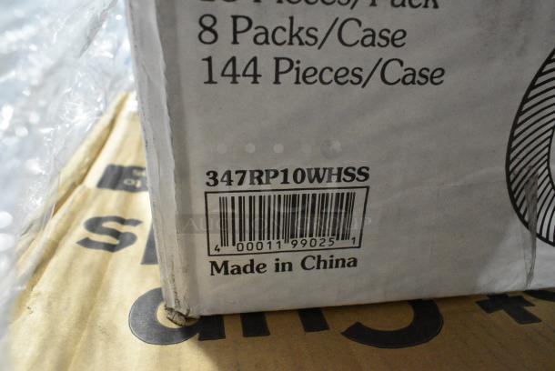 30 BRAND NEW SCRATCH AND DENT! Items Including 347CRMP10WHGD Visions 10" White Round Plastic Coupe Plate with Gold Band - 120/Case, 128HDLDBULK Choice Heavy Duty Microwavable Translucent Plastic Deli Container Lid - 480/Case, 347RP10WHSS Visions Wave 10" White Plastic Plate - 144/Case, 127RD16COMBO Choice 16 oz. Microwavable Clear Round Deli Container and Lid Combo Pack - 250/Case, 2 Extera Large Bags, 500TW7 Choice 7 oz. Translucent Thin Wall Plastic Cold Cup - 2,500/Case. 30 Times Your Bid! - Image 5 of 11