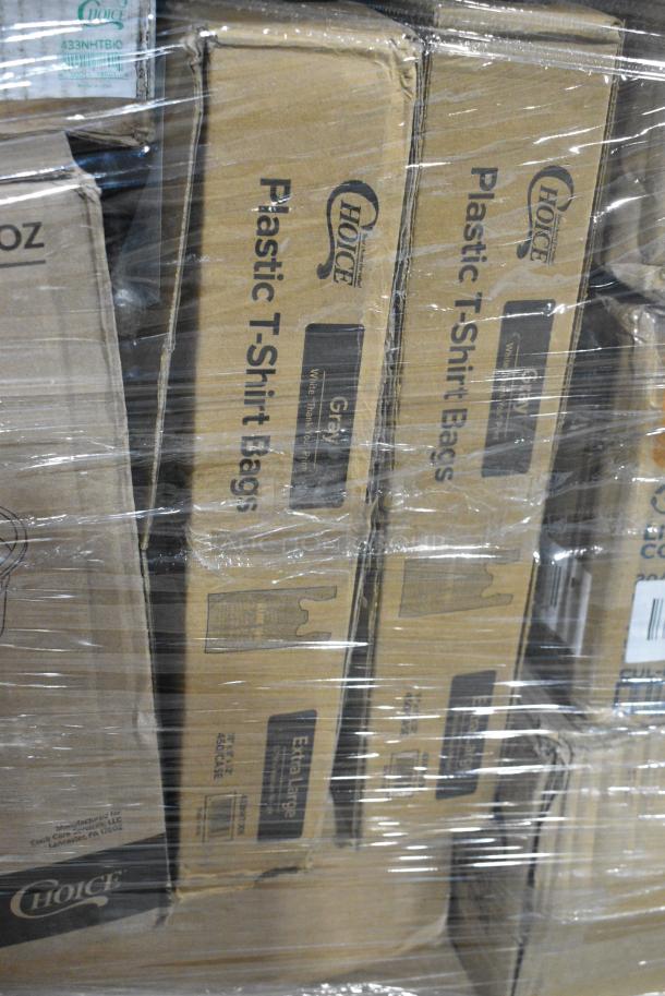 30 BRAND NEW SCRATCH AND DENT! Items Including 347CRMP10WHGD Visions 10" White Round Plastic Coupe Plate with Gold Band - 120/Case, 128HDLDBULK Choice Heavy Duty Microwavable Translucent Plastic Deli Container Lid - 480/Case, 347RP10WHSS Visions Wave 10" White Plastic Plate - 144/Case, 127RD16COMBO Choice 16 oz. Microwavable Clear Round Deli Container and Lid Combo Pack - 250/Case, 2 Extera Large Bags, 500TW7 Choice 7 oz. Translucent Thin Wall Plastic Cold Cup - 2,500/Case. 30 Times Your Bid! - Image 9 of 11