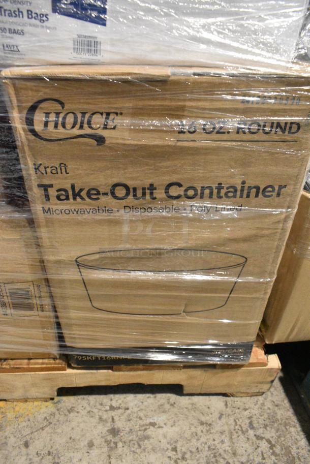 28 BRAND NEW SCRATCH AND DENT! Items Including Dart 12J12 12 oz. White Customizable Foam Cup - 1,000/Case 30112J12, 5013858HVY Lavex Hercules 55 Gallon 2 Mil 38" x 58" Low Density Heavy-Duty Black Can Liner / Trash Bag - 50/Case, 433B10513C Choice 10" x 5" x 13" Natural Kraft Paper Customizable Shopping Bag with Handles - 250/Case, 129MCS28B Choice 28 oz. Black Rectangular Microwavable Heavy Weight Container with Lid 8 3/4" x 6 1/4" x 1 3/4" - 150/Case, 395RP10 EcoChoice Compostable No PFAS Added Bamboo / Bagasse 10" Plate - 500/Case. 28 Times Your Bid! - Image 4 of 8