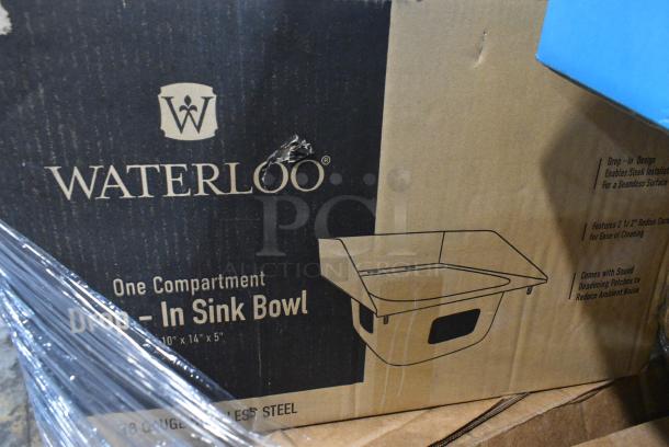 15 BRAND NEW SCRATCH AND DENT! Items Including Waterloo Drop In Sink, 600MS1824 Regency 24" Wide Stainless Steel Microwave Shelf, 3490894 Anti Jam Drop In Bins, White Wash Cloths. 15 Times Your Bid! - Image 4 of 7