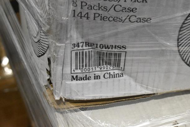 24BRAND NEW SCRATCH AND DENT! Items Including 245WEDGEPZZA Choice White Clay Coated Clamshell Pizza Slice Box - 400/Case, Dart 205HT1 White Foam Take Out Container with Perforated Hinged Lid 9" x 6" x 3" - 200/Case, 394345M Noble NexGen Powder-Free Disposable Black Hybrid 3 Mil Thick Gloves - Medium - 1,000/Case, 433NHTBIO EcoChoice 1/6 Standard Size Biodegradable Standard-Duty Plastic T-Shirt Bag - 500/Case, 347RP10WHSS Visions Wave 10" White Plastic Plate - 144/Case, 130BGFKSNSPH Choice Beige Heavy Weight Wrapped Polystyrene Plastic Cutlery Pack with Napkin and Salt and Pepper Packets - 500/Case, 3941085XL Lavex Powder-Free Disposable Nitrile Black 5 Mil Thick Textured Gloves - Extra Large - 1000/Case, Dart 95HT1R 9 1/2" x 9" x 3" White Foam Square Take Out Container with Hinged Lid - 200/Case. 24 Times Your Bid! - Image 8 of 13