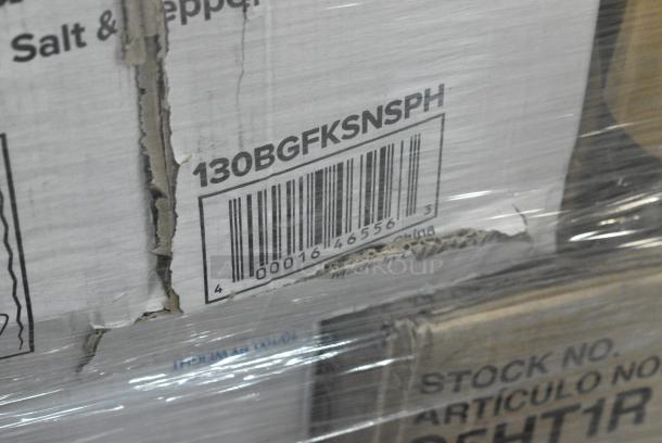 24BRAND NEW SCRATCH AND DENT! Items Including 245WEDGEPZZA Choice White Clay Coated Clamshell Pizza Slice Box - 400/Case, Dart 205HT1 White Foam Take Out Container with Perforated Hinged Lid 9" x 6" x 3" - 200/Case, 394345M Noble NexGen Powder-Free Disposable Black Hybrid 3 Mil Thick Gloves - Medium - 1,000/Case, 433NHTBIO EcoChoice 1/6 Standard Size Biodegradable Standard-Duty Plastic T-Shirt Bag - 500/Case, 347RP10WHSS Visions Wave 10" White Plastic Plate - 144/Case, 130BGFKSNSPH Choice Beige Heavy Weight Wrapped Polystyrene Plastic Cutlery Pack with Napkin and Salt and Pepper Packets - 500/Case, 3941085XL Lavex Powder-Free Disposable Nitrile Black 5 Mil Thick Textured Gloves - Extra Large - 1000/Case, Dart 95HT1R 9 1/2" x 9" x 3" White Foam Square Take Out Container with Hinged Lid - 200/Case. 24 Times Your Bid! - Image 10 of 13
