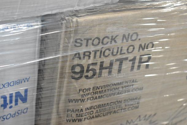 24BRAND NEW SCRATCH AND DENT! Items Including 245WEDGEPZZA Choice White Clay Coated Clamshell Pizza Slice Box - 400/Case, Dart 205HT1 White Foam Take Out Container with Perforated Hinged Lid 9" x 6" x 3" - 200/Case, 394345M Noble NexGen Powder-Free Disposable Black Hybrid 3 Mil Thick Gloves - Medium - 1,000/Case, 433NHTBIO EcoChoice 1/6 Standard Size Biodegradable Standard-Duty Plastic T-Shirt Bag - 500/Case, 347RP10WHSS Visions Wave 10" White Plastic Plate - 144/Case, 130BGFKSNSPH Choice Beige Heavy Weight Wrapped Polystyrene Plastic Cutlery Pack with Napkin and Salt and Pepper Packets - 500/Case, 3941085XL Lavex Powder-Free Disposable Nitrile Black 5 Mil Thick Textured Gloves - Extra Large - 1000/Case, Dart 95HT1R 9 1/2" x 9" x 3" White Foam Square Take Out Container with Hinged Lid - 200/Case. 24 Times Your Bid! - Image 13 of 13