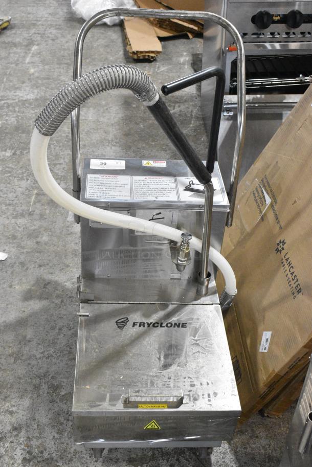 BRAND NEW SCRATCH AND DENT! 2024 Fryclone 259OFM55 55 lb. Low-Profile Portable Fryer Oil Filter Machine with 2-Way Pump. 120 Volts, 1 Phase. - Image 1 of 8