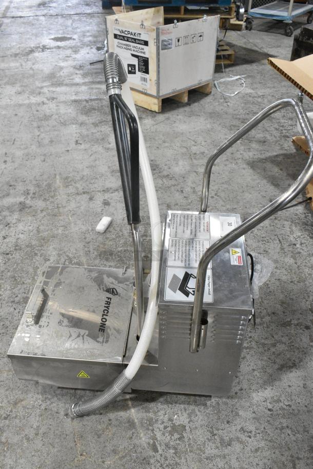 BRAND NEW SCRATCH AND DENT! 2024 Fryclone 259OFM55 55 lb. Low-Profile Portable Fryer Oil Filter Machine with 2-Way Pump. 120 Volts, 1 Phase. - Image 4 of 8