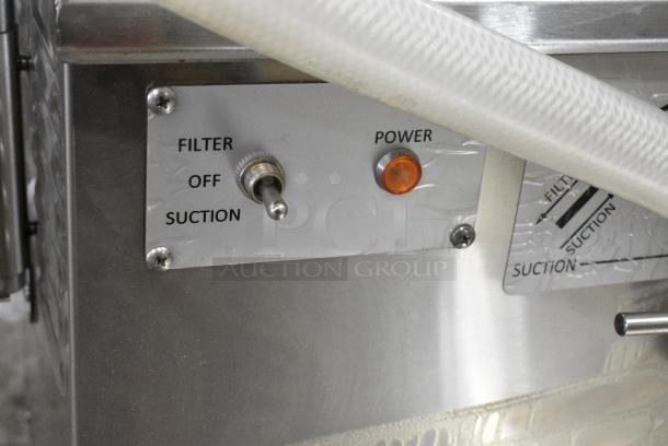 BRAND NEW SCRATCH AND DENT! 2024 Fryclone 259OFM55 55 lb. Low-Profile Portable Fryer Oil Filter Machine with 2-Way Pump. 120 Volts, 1 Phase. - Image 7 of 8