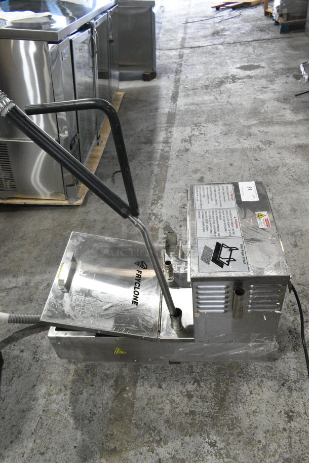 BRAND NEW SCRATCH AND DENT! 2024 Fryclone 259OFM55 55 lb. Low-Profile Portable Fryer Oil Filter Machine with 2-Way Pump. 120 Volts, 1 Phase. - Image 3 of 6