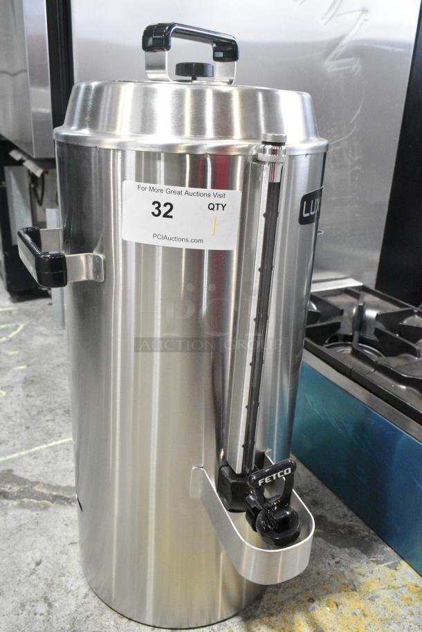 BRAND NEW SCRATCH AND DENT! Fetco TPD-30 Luxus Stainless Steel 3 Gallon Coffee Dispenser - Image 1 of 6