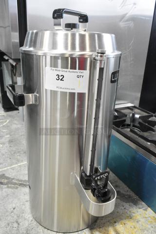 BRAND NEW SCRATCH AND DENT! Fetco TPD-30 Luxus Stainless Steel 3 Gallon Coffee Dispenser