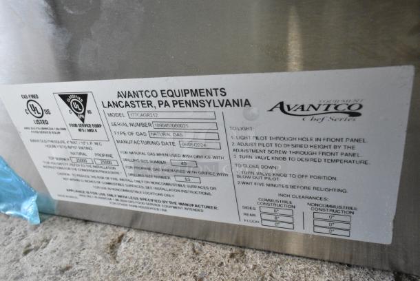 BRAND NEW SCRATCH AND DENT! 2024 Avantco 177CAGR212 Chef Series CAG-R-2-12 Stainless Steel 12" 2 Burner Natural Gas Countertop Range - 50,000 BTU. - Image 8 of 8