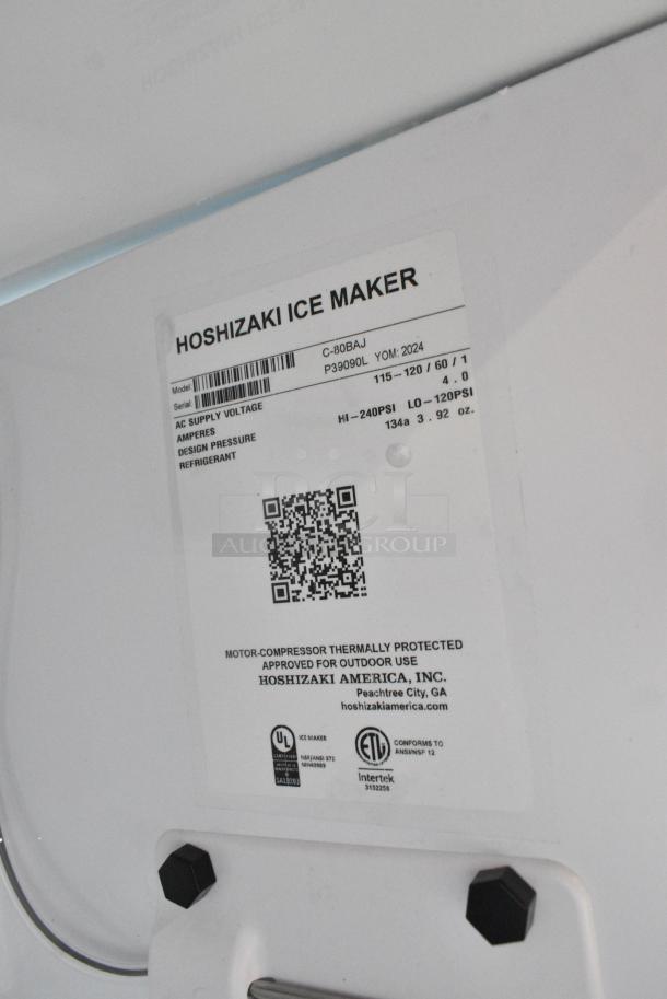 BRAND NEW SCRATCH AND DENT! 2024 Hoshizaki C-80BAJ 14 7/8" ADA Compliant Air Cooled Undercounter Cubelet Ice Machine - 80 lb. 115 Volts, 1 Phase. - Image 8 of 8