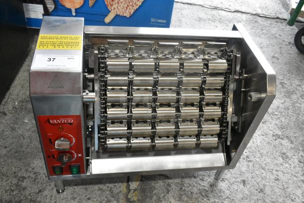 BRAND NEW SCRATCH AND DENT! Avantco 184BT18A Stainless Steel Commercial Countertop Vertical Contact Conveyor Bun Toaster. 120 Volts, 1 Phase. Tested and Working! - Image 1 of 6