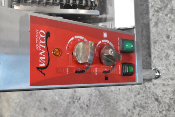 BRAND NEW SCRATCH AND DENT! Avantco 184BT18A Stainless Steel Commercial Countertop Vertical Contact Conveyor Bun Toaster. 120 Volts, 1 Phase. Tested and Working! - Image 3 of 6