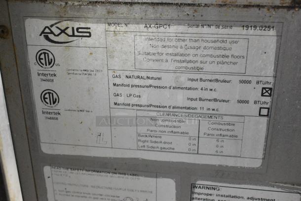 Axis AX-GPC1 Stainless Steel Commercial Floor Style Natural Gas Powered Pasta Cooker. 50,000 BTU. - Image 6 of 6