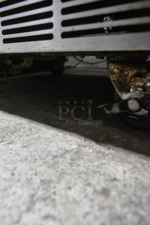 Silver King SKF2A Stainless Steel Commercial Prep Table w/ Topping Rail on Commercial Casters. 115 Volts, 1 Phase. Tested and Working! - Image 3 of 7