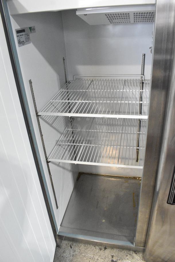 Maxx Cold MXCR-49FD Stainless Steel Commercial 2 Door Reach In Cooler w/ Poly Coated Racks. 115 Volts, 1 Phase. Tested and Powers On But Does Not Get Cold - Image 4 of 7