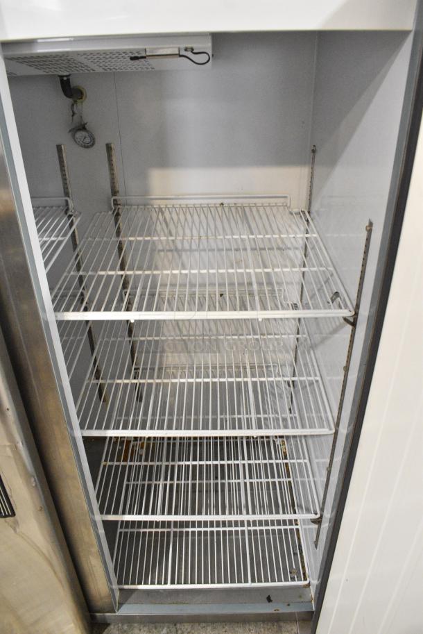 Maxx Cold MXCR-49FD Stainless Steel Commercial 2 Door Reach In Cooler w/ Poly Coated Racks. 115 Volts, 1 Phase. Tested and Powers On But Does Not Get Cold - Image 5 of 7