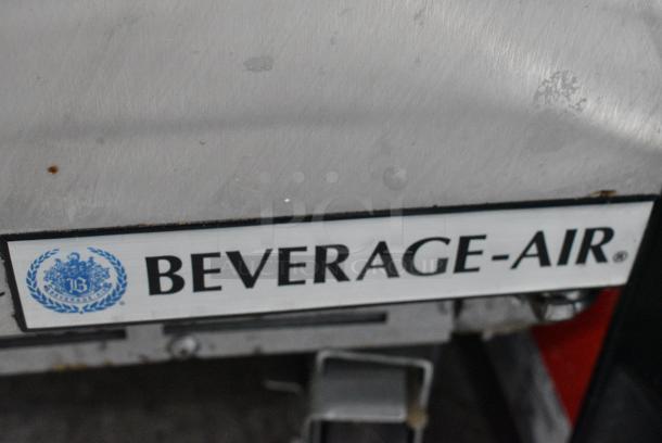 Beverage Air SPE36HC-15M Stainless Steel Commercial Sandwich Salad Prep Table Bain Marie Mega Top on Commercial Casters. 115 Volts, 1 Phase. Tested and Powers On But Does Not Get Cold - Image 3 of 10