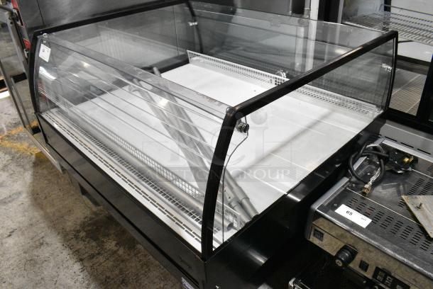 BRAND NEW SCRATCH AND DENT! Econocold OM-IRSSCG Metal Commercial Floor Style Self Contained Island Fridge Curved Glass on Commercial Casters. 115 Volts, 1 Phase. Tested and Working! - Image 3 of 10