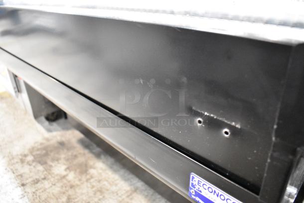 BRAND NEW SCRATCH AND DENT! Econocold OM-IRSSCG Metal Commercial Floor Style Self Contained Island Fridge Curved Glass on Commercial Casters. 115 Volts, 1 Phase. Tested and Working! - Image 5 of 10
