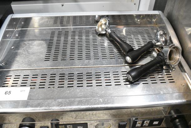 2023 Lavazza EVD./2N-LA Stainless Steel Commercial Countertop 2 Group Espresso Machine w/ 5 Portafilters. 230 Volts. - Image 4 of 9