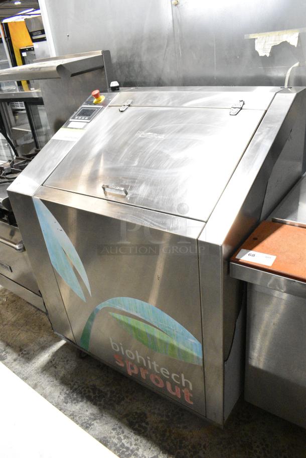 Biohitech Sprout Stainless Steel Commercial Food Waste Biodigester on Commercial Casters. 115 Volts, 1 Phase. Tested and Working! - Image 1 of 12