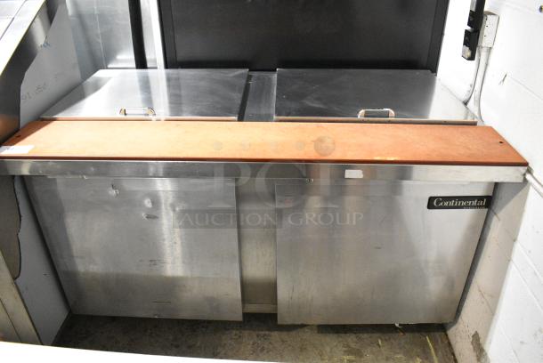 Continental SW60-24M Stainless Steel Commercial Prep Table on Commercial Casters. 115 Volts, 1 Phase. Tested and Working! - Image 1 of 10