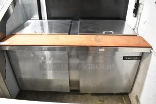Continental SW60-24M Stainless Steel Commercial Prep Table on Commercial Casters. 115 Volts, 1 Phase. Tested and Working!